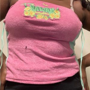 92k pink tube top, barely worn, cheap